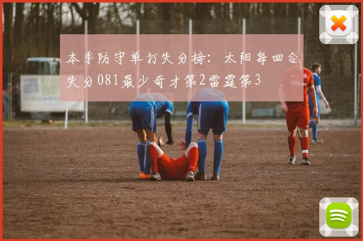 本季防守单打失分榜：太阳每回合失分081最少奇才第2雷霆第3